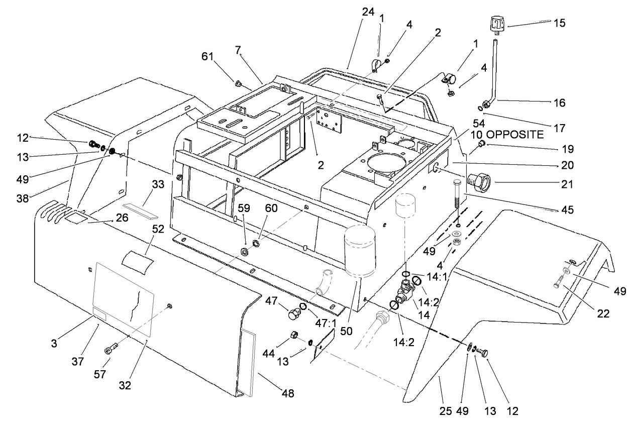 Fender and Center Console Assembly