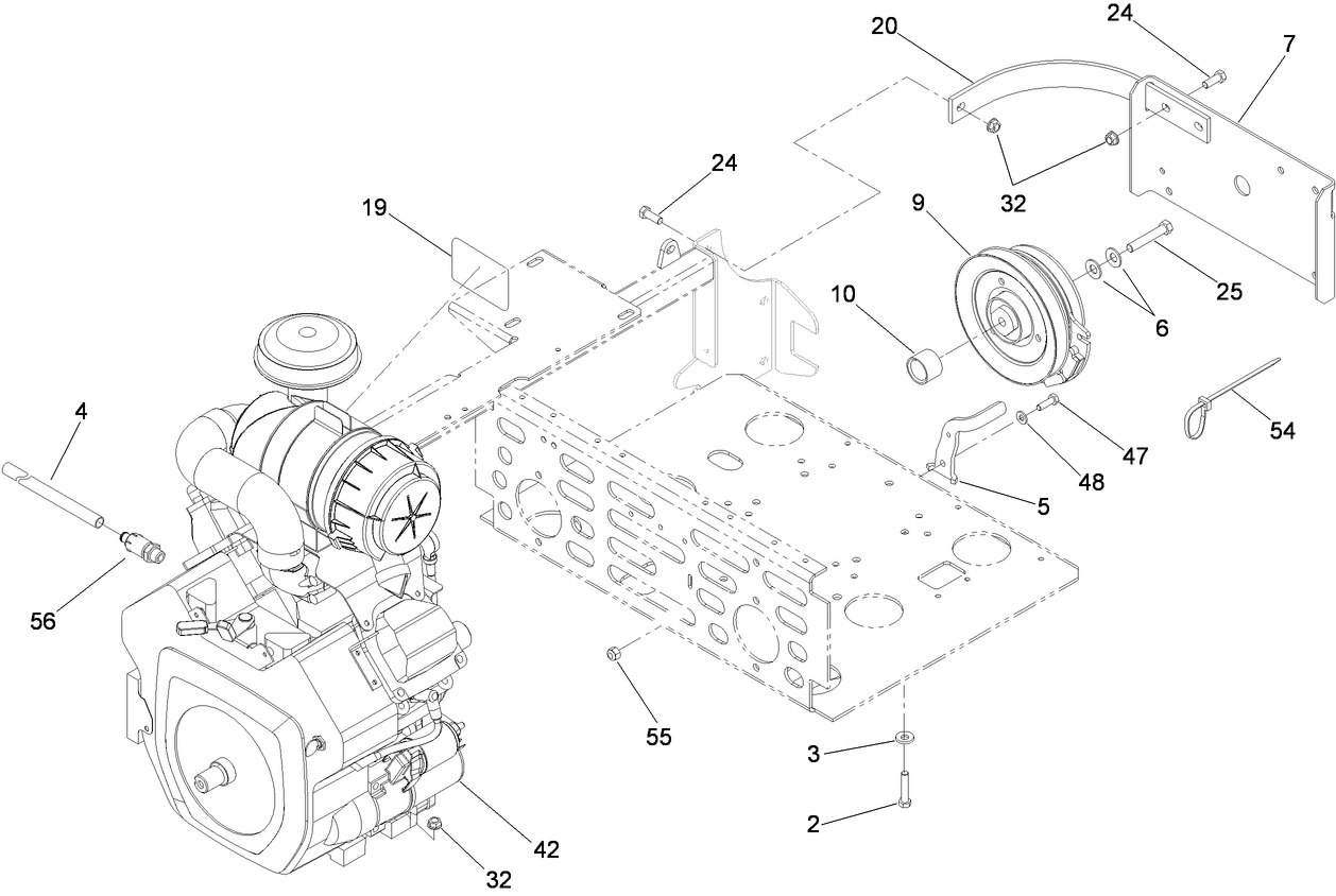 Engine and Clutch Assembly