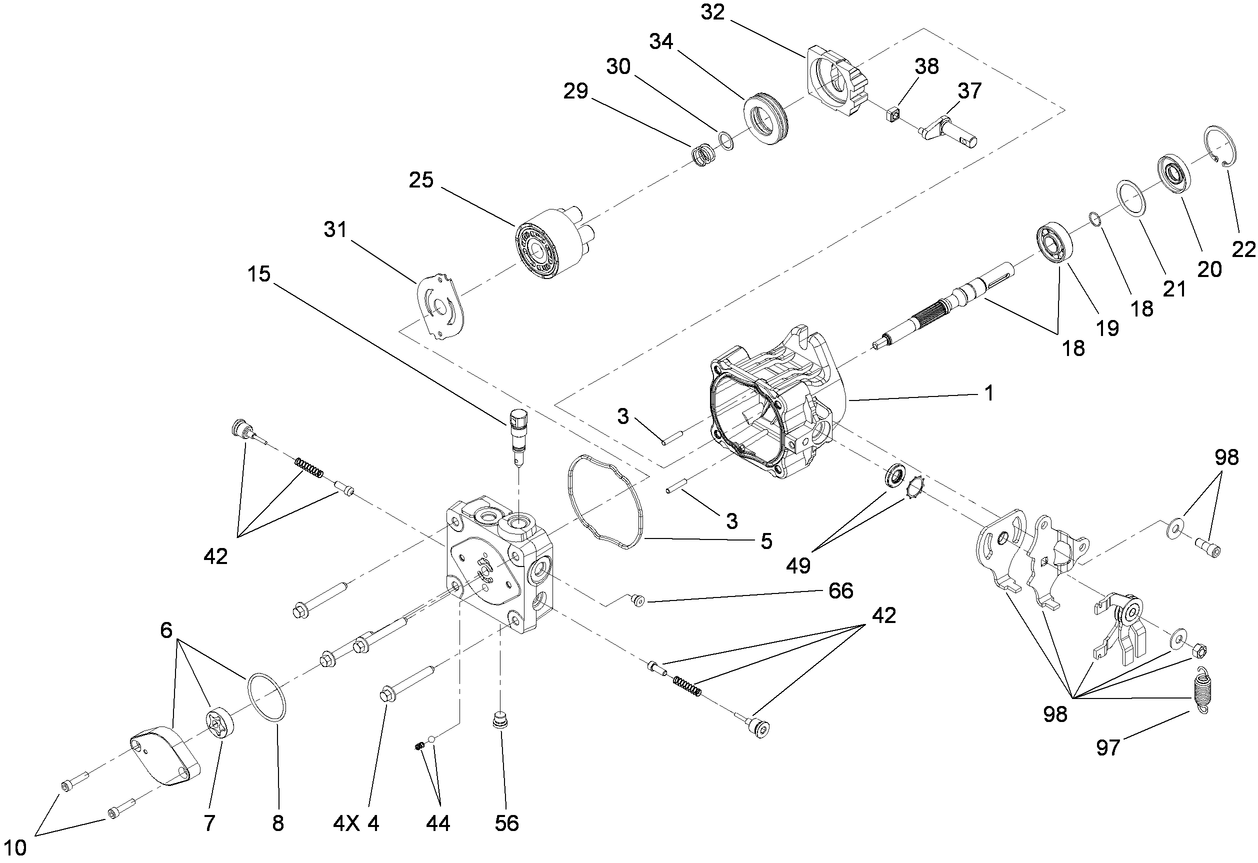 Hydraulic Pump Assembly No. 115-4034 and 115-4035