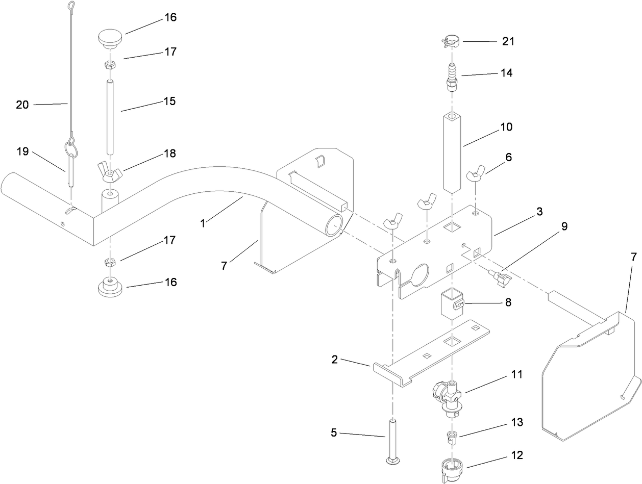 Spray Arm and Fitting Assembly