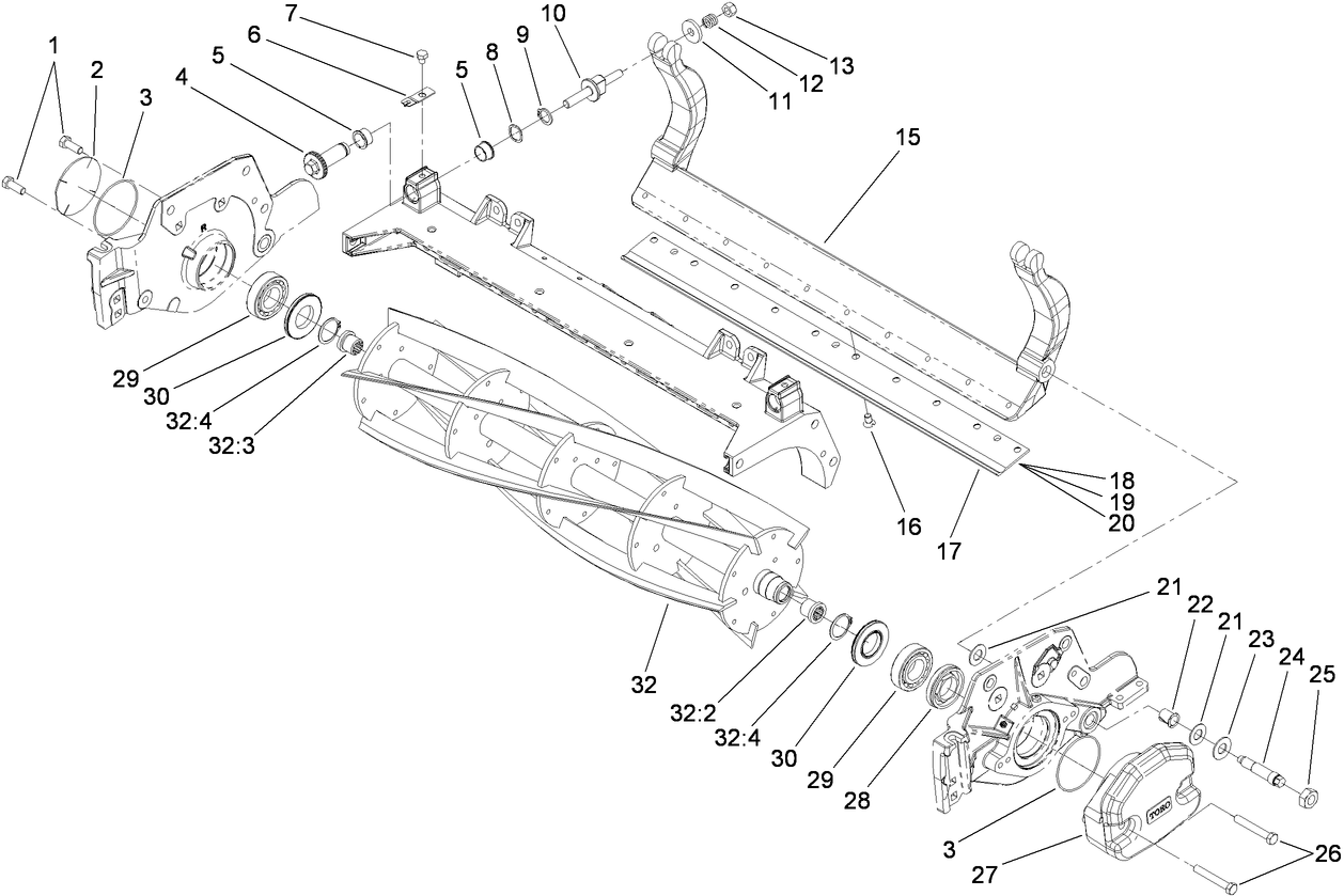 Reel and Bedbar Assembly