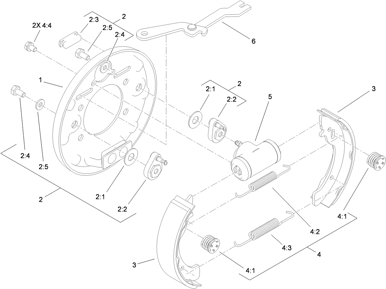 LH Rear Brake Assembly No. 114-8332