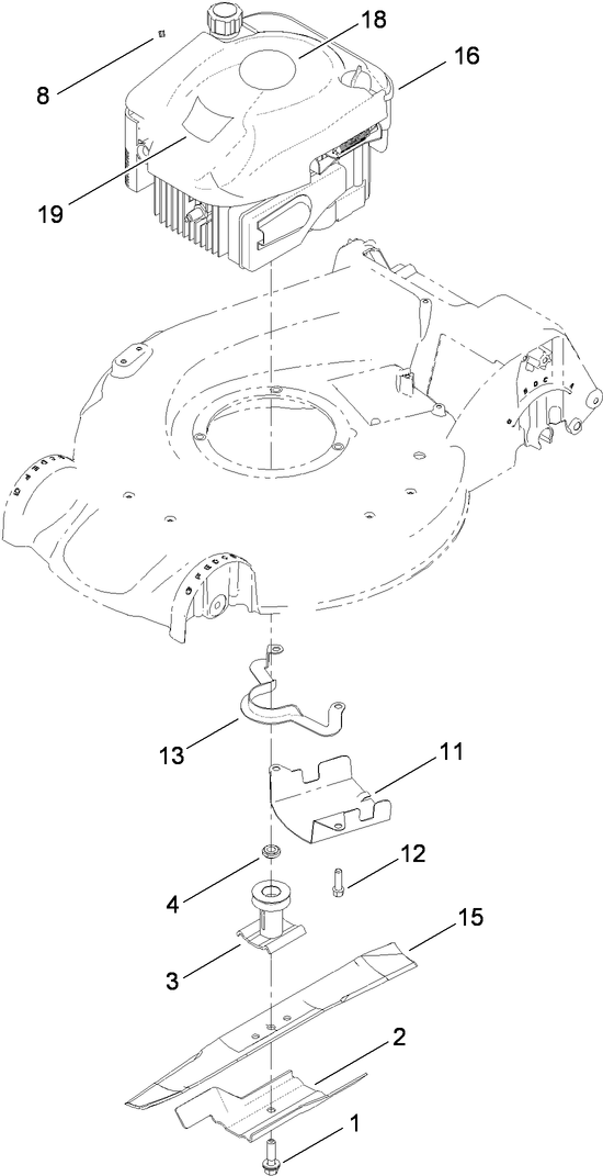 Engine and Blade Assembly