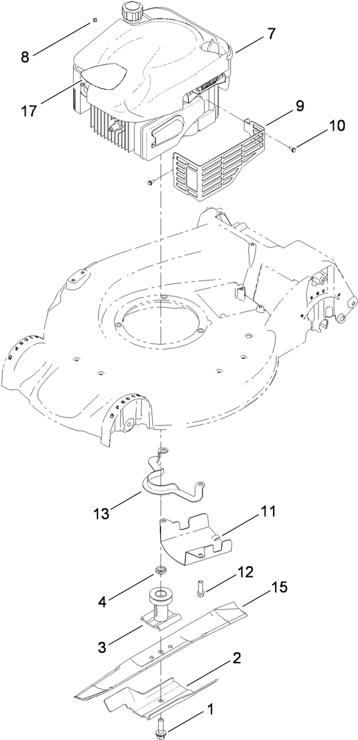 Engine and Blade Assembly