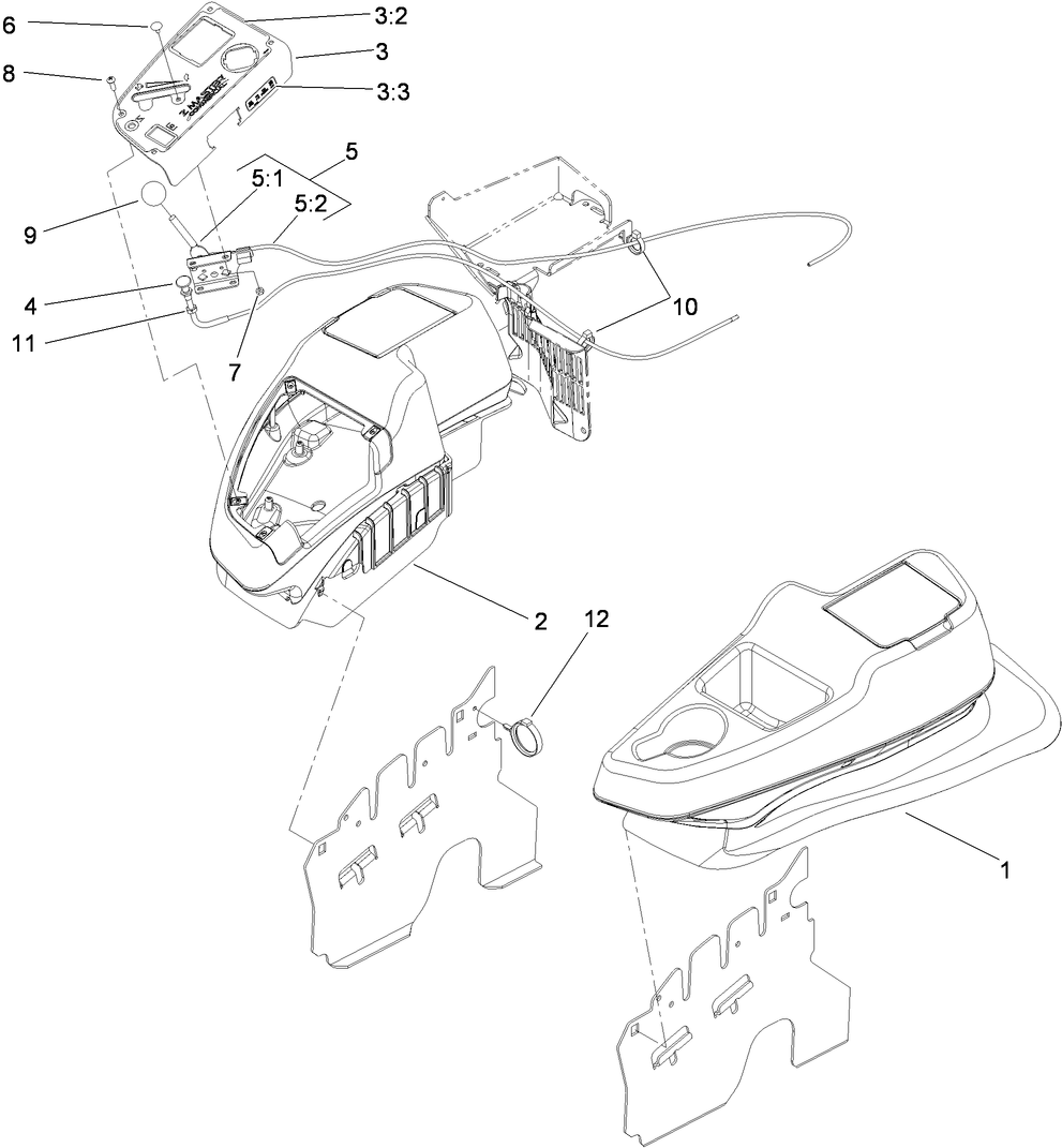 Fender, Console and Control Assembly