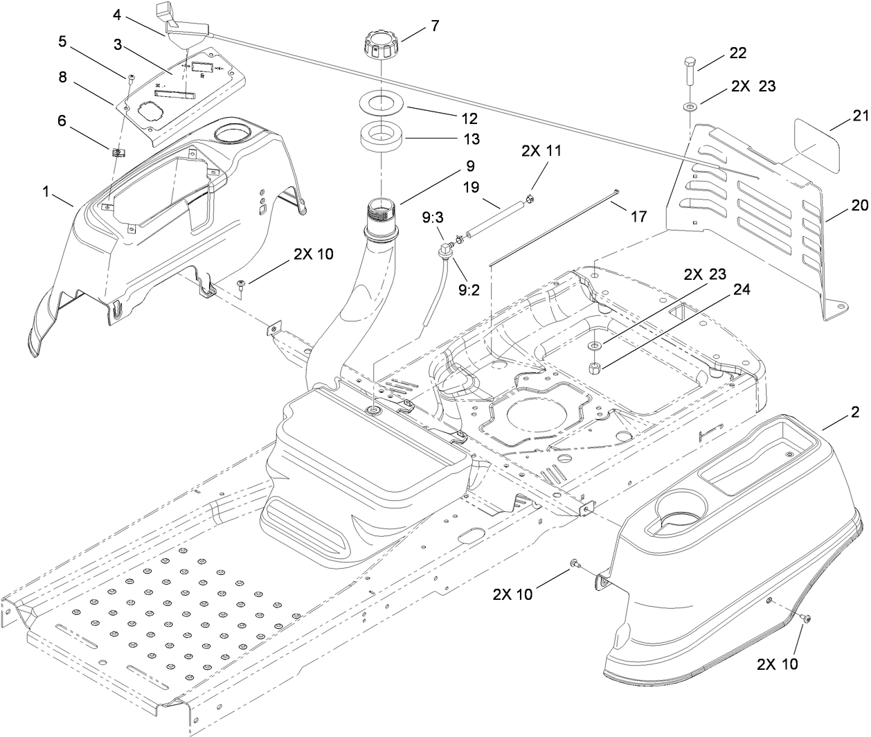 Fuel Delivery and Body Styling Assembly