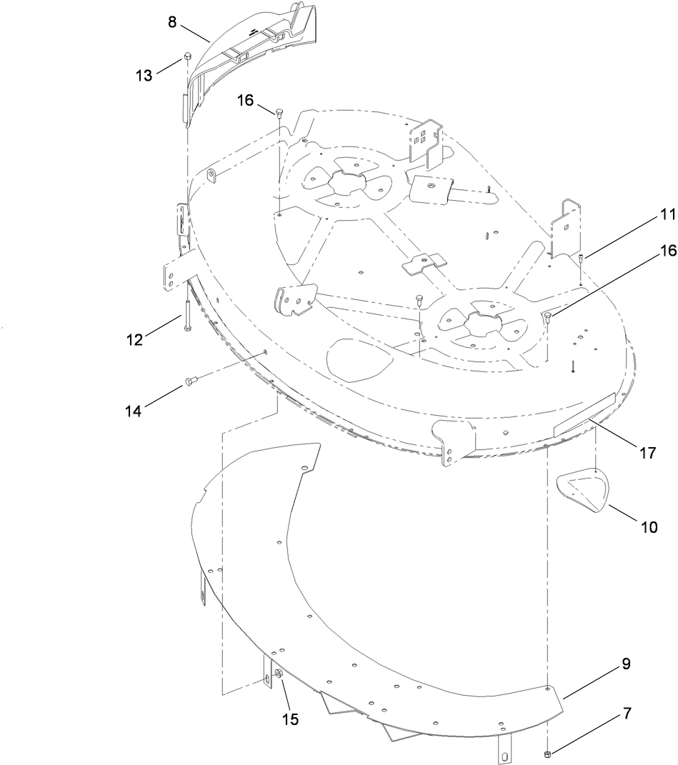 42 Inch Deck Baffle Assembly
