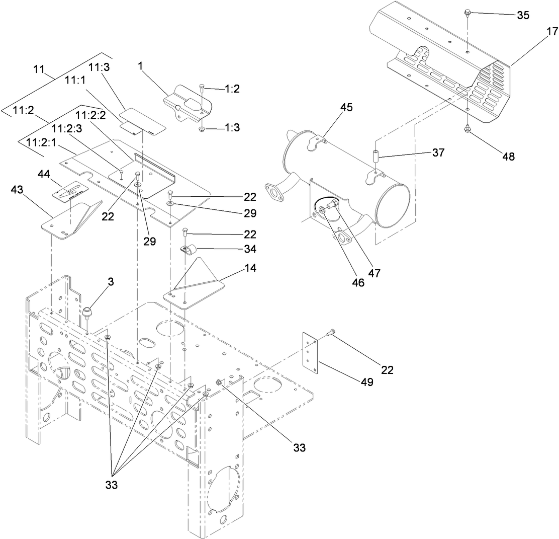 Muffler and Guard Assembly