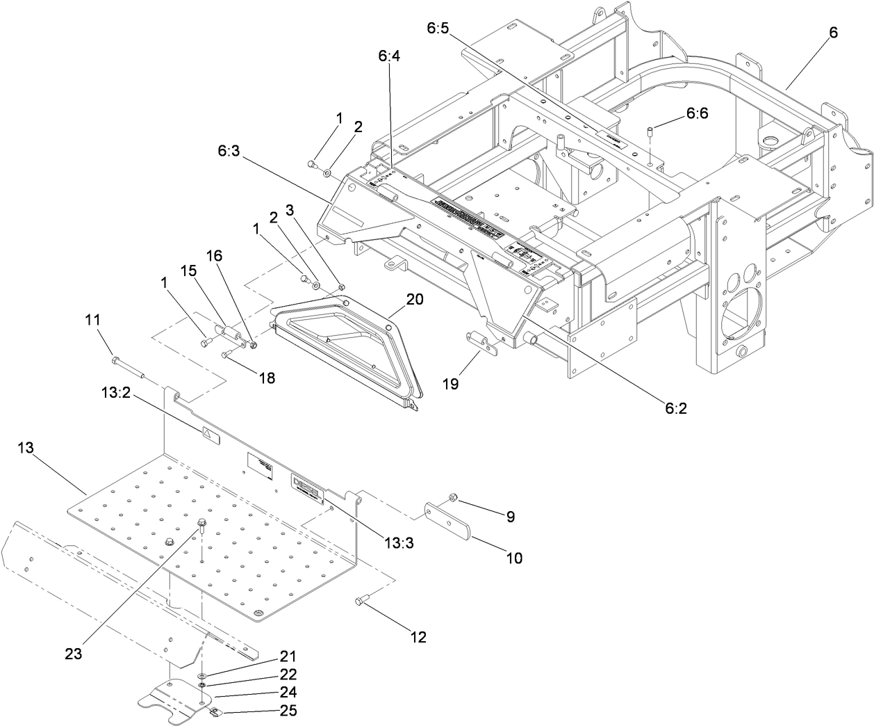 Traction Frame and Floor Pan Assembly