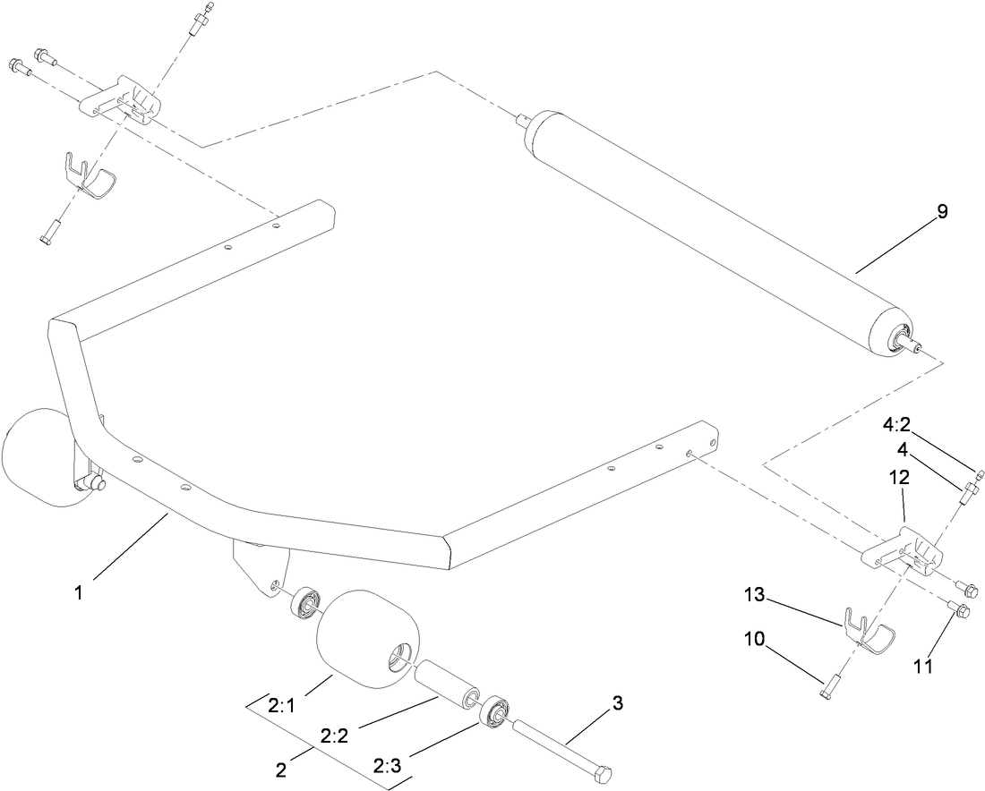 Roller and Carrier Frame Assembly