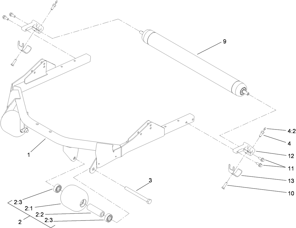 Roller and Carrier Frame Assembly