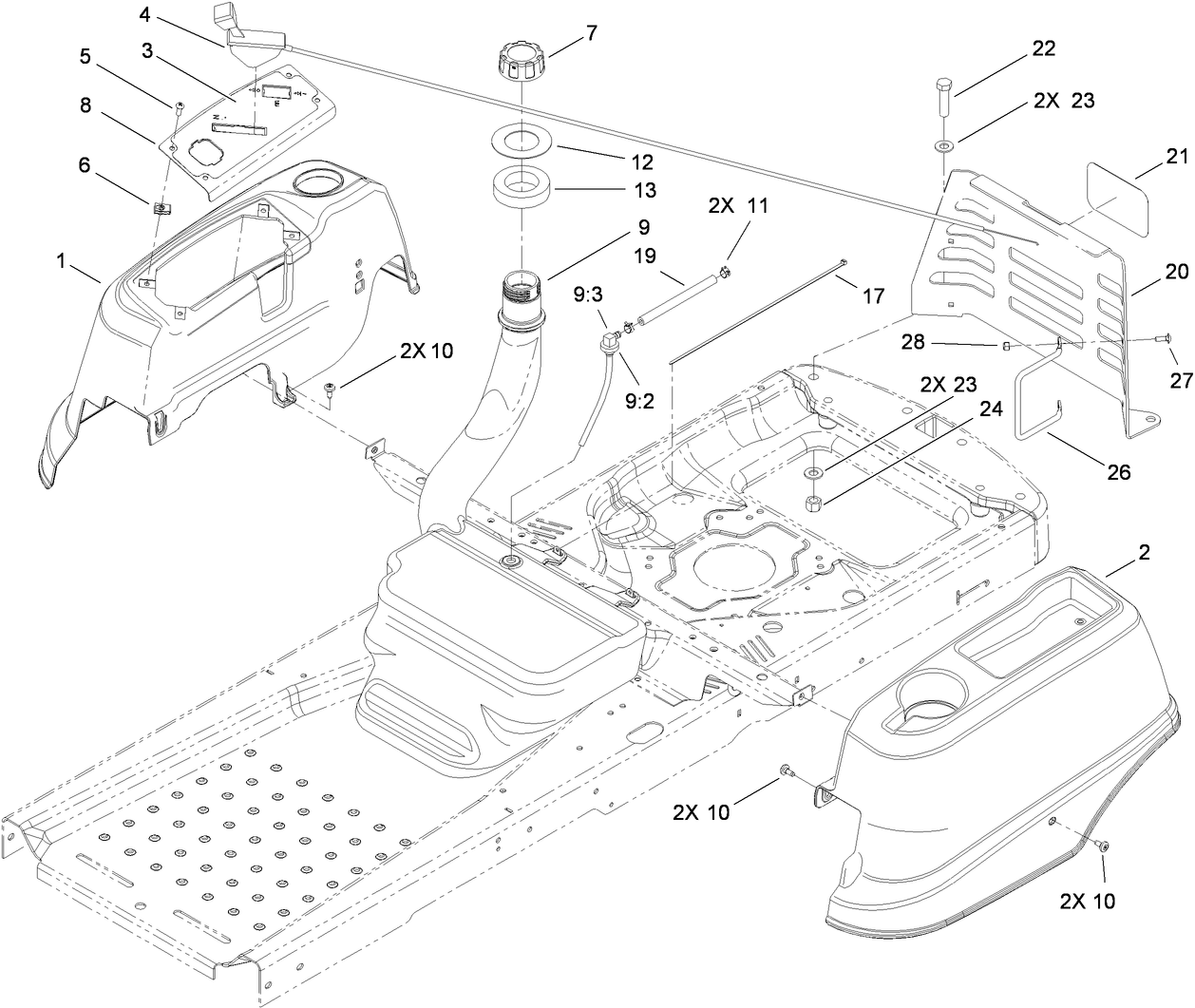 Fuel Delivery and Body Styling Assembly