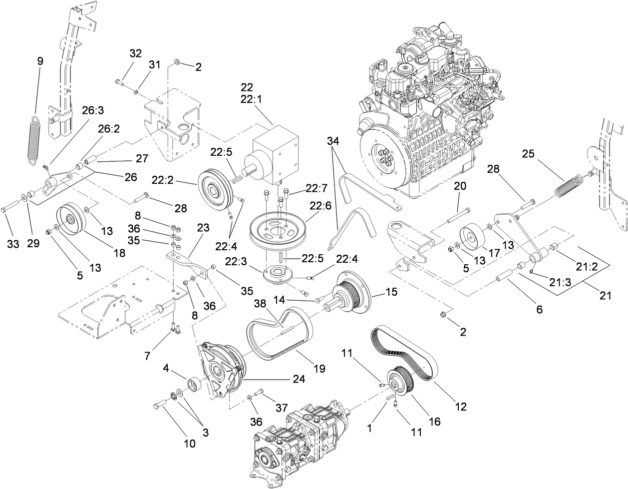 Hydro and Gearbox Assembly