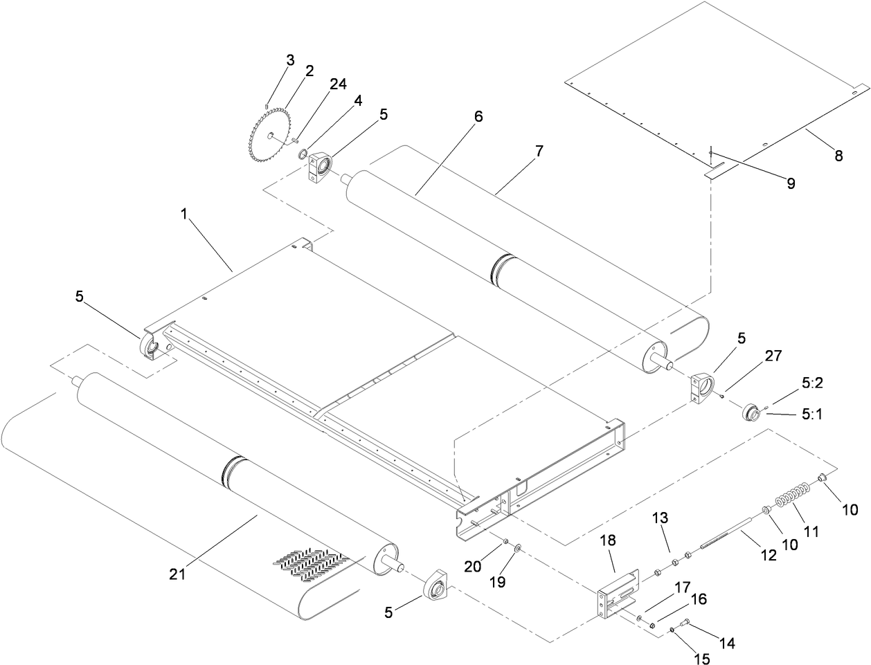 Slider Bed and Roller Assembly