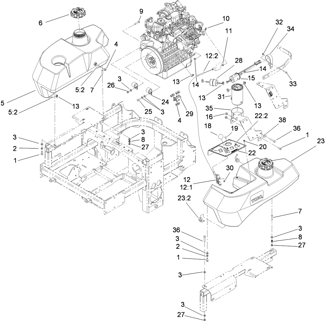 Fuel System and Throttle Control Assembly
