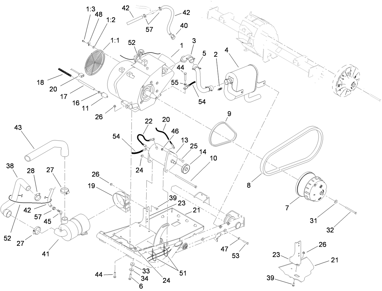 Engine and Clutch Assembly