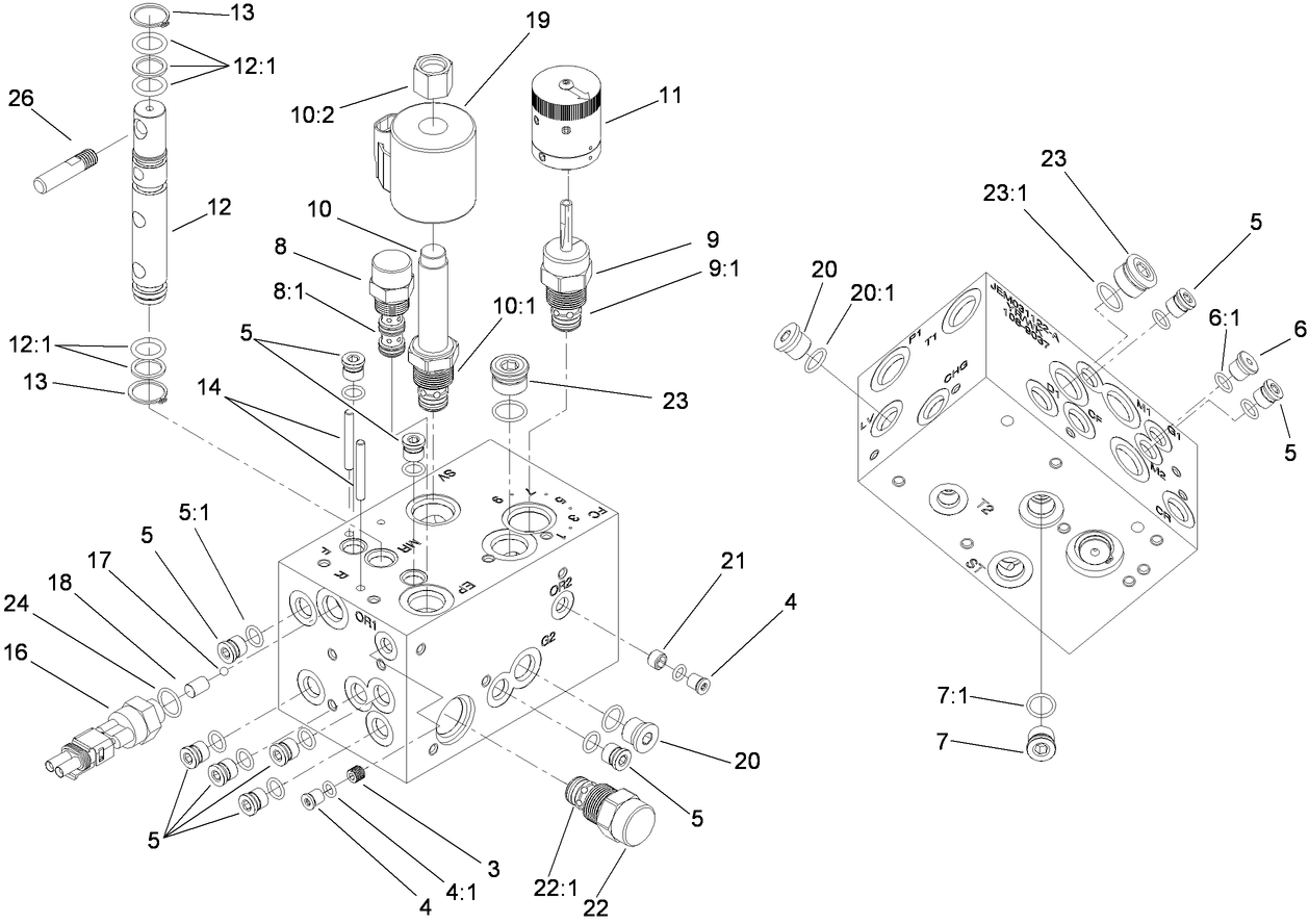 Hydraulic Manifold Assembly No. 108-9037