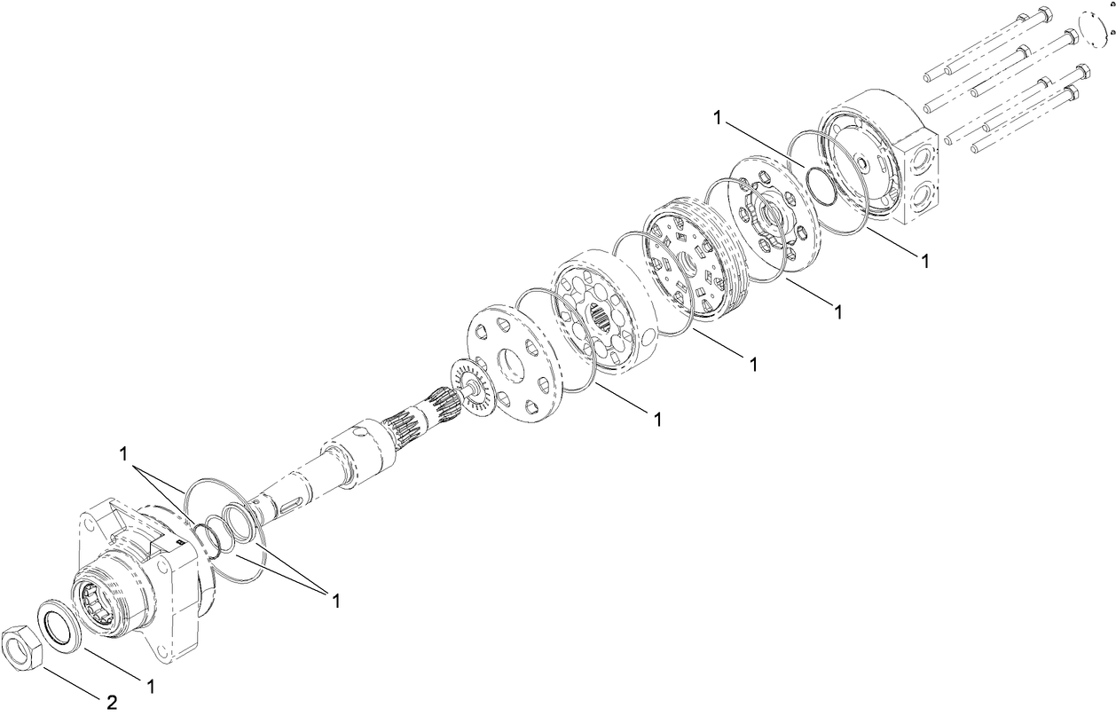 Left Rear Wheel Hydraulic Motor Assembly No. 114-5593