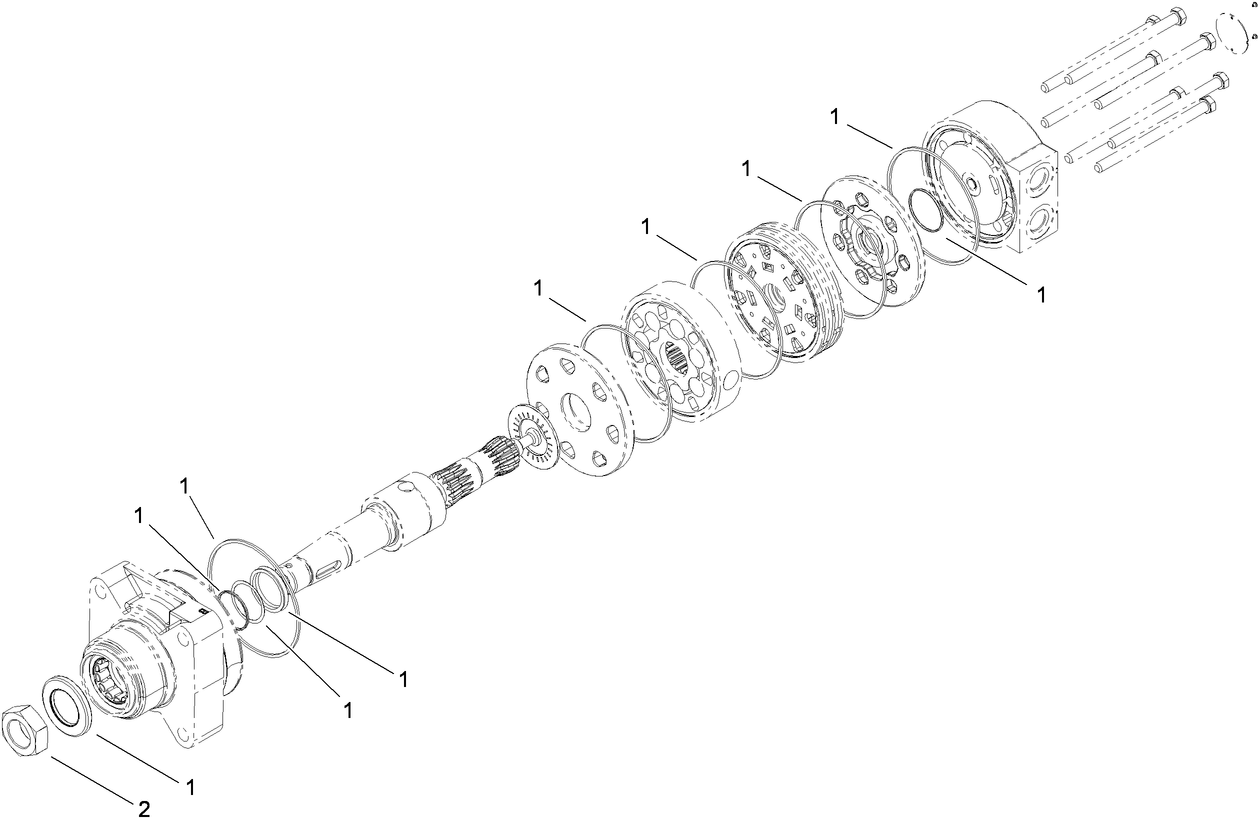 Right Rear Wheel Hydraulic Motor Assembly No. 114-5594