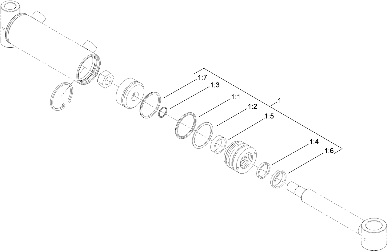 Hydraulic Cylinder Assembly No. 114-4831