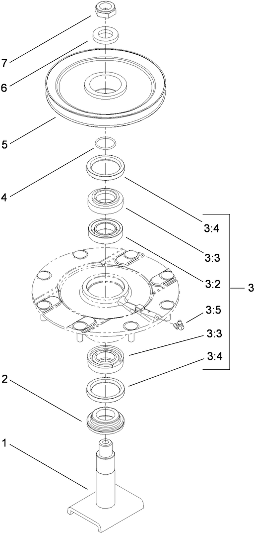 High Driven Spindle Assembly No. 119-4549