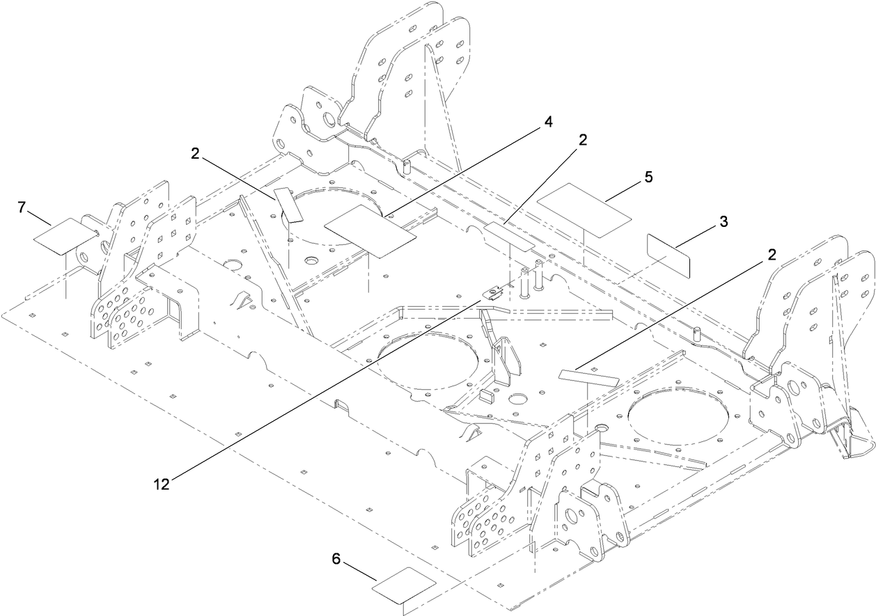 Center Front Deck and Decal Assembly No. 110-5911
