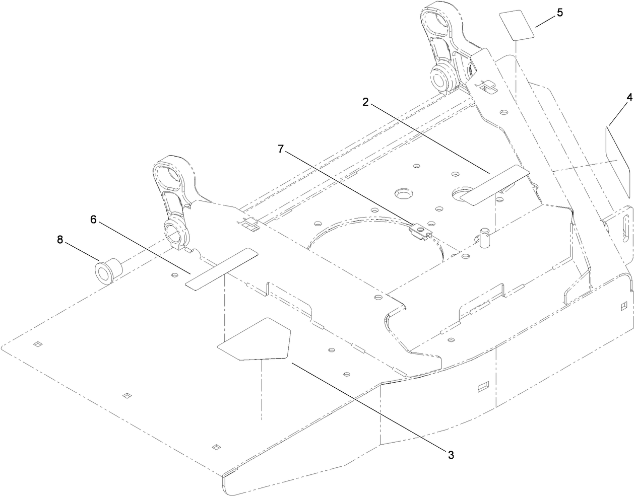 Right Front Deck and Decal Assembly No. 110-5914