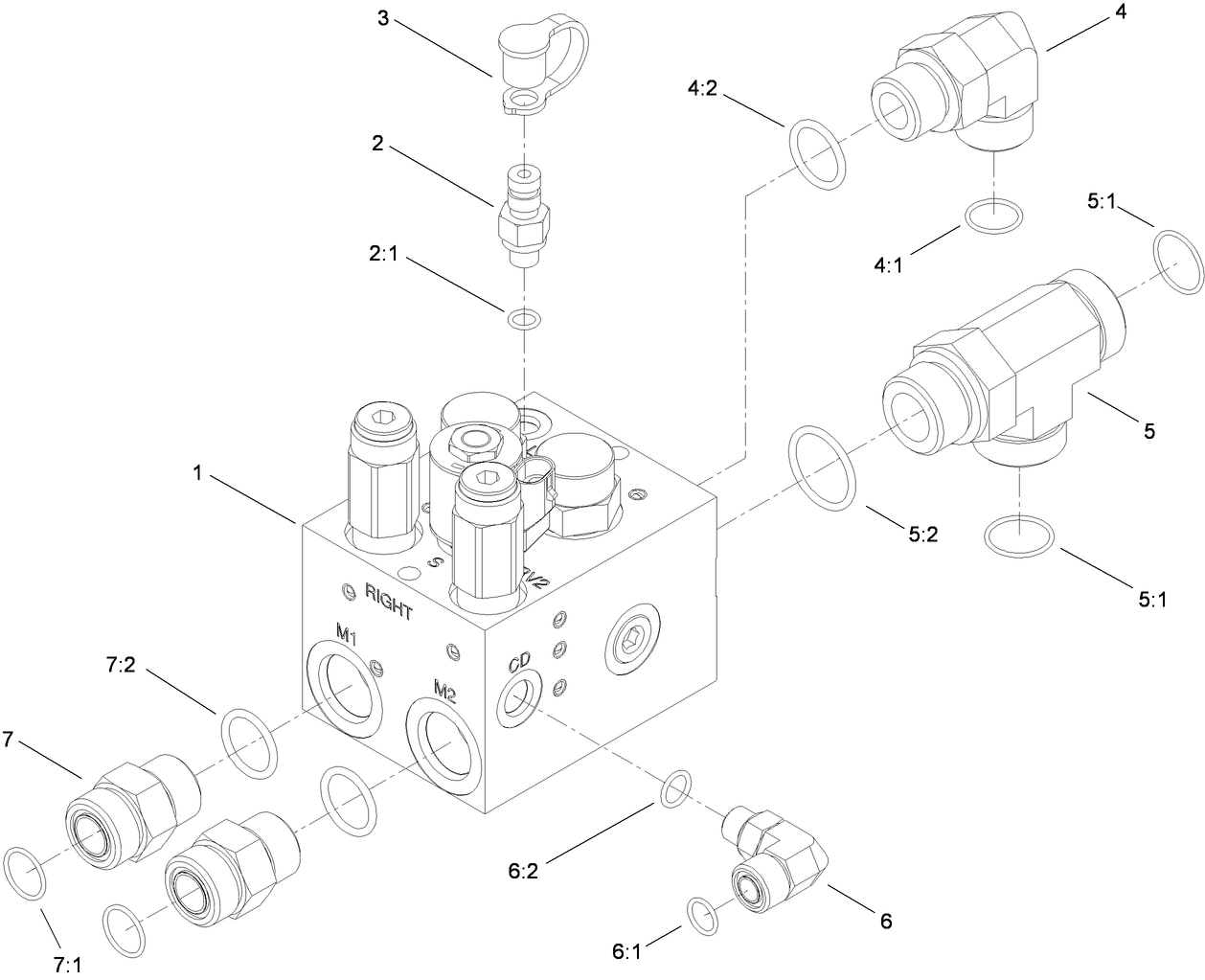 RH PTO Valve Assembly