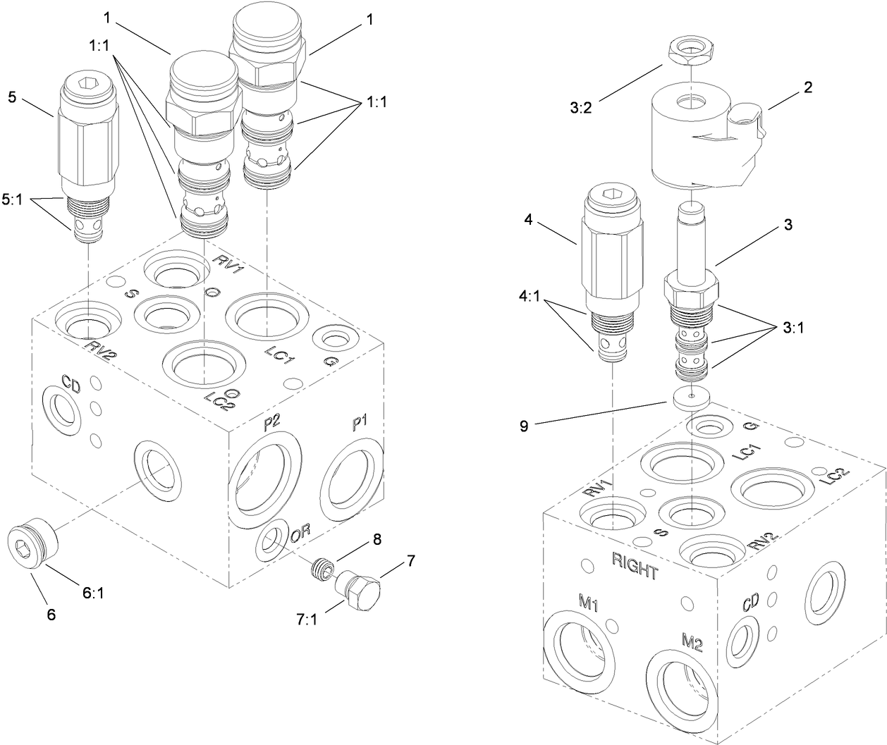 Hydraulic PTO Manifold Assembly No. 117-1112