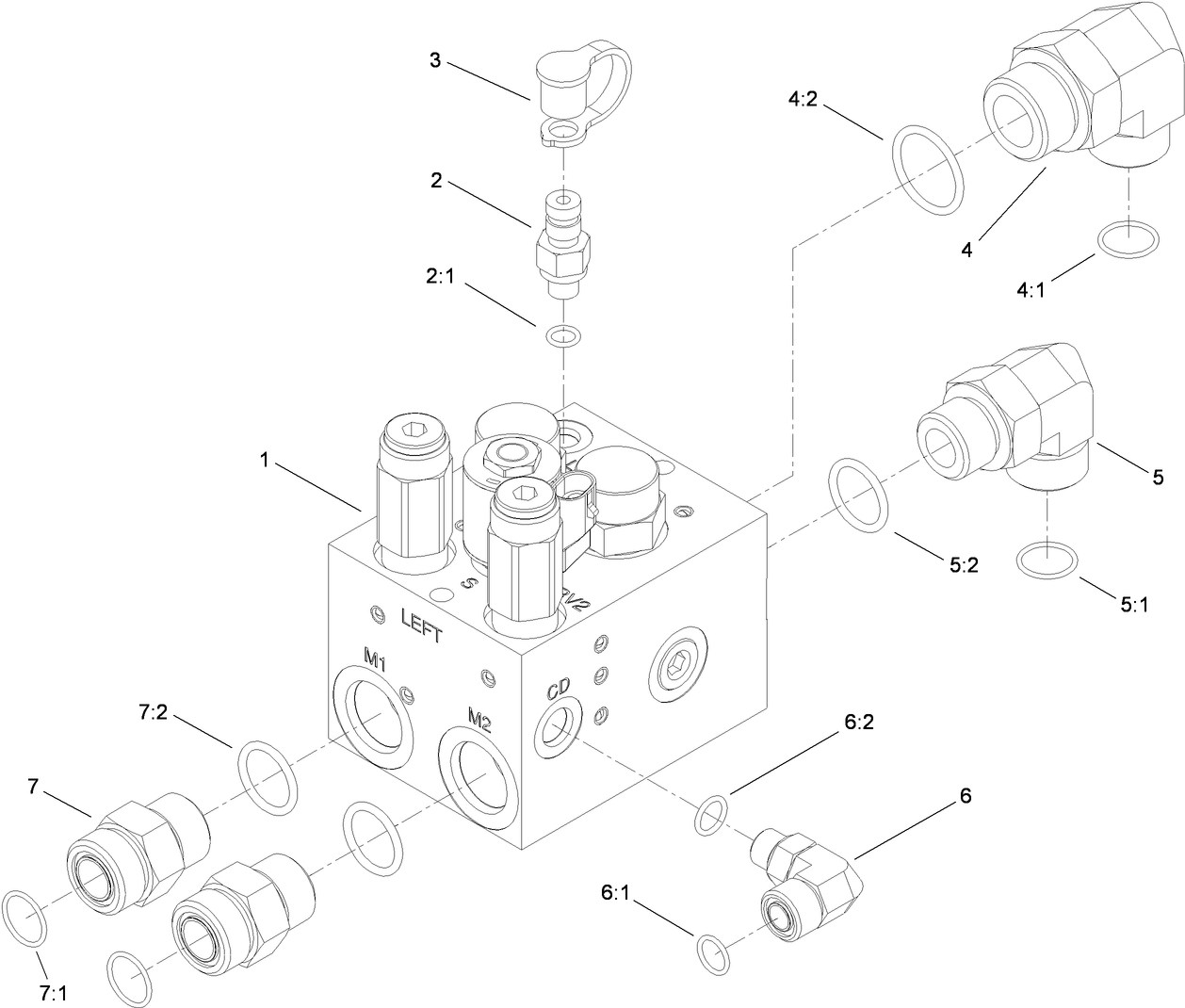 LH PTO Valve Assembly