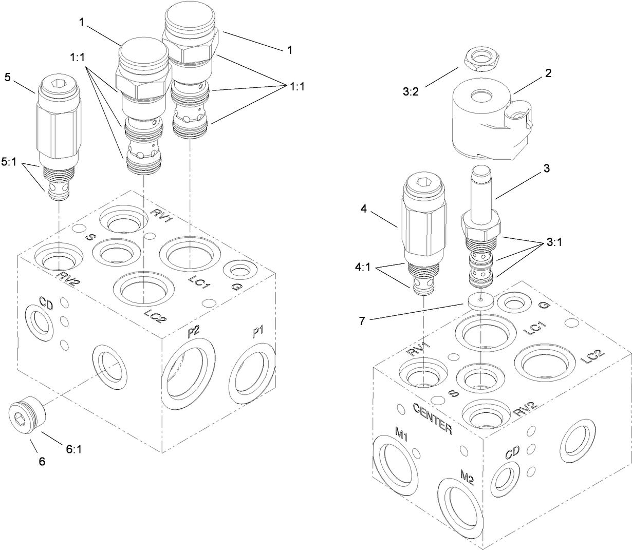 Hydraulic PTO Manifold Assembly No. 117-1110
