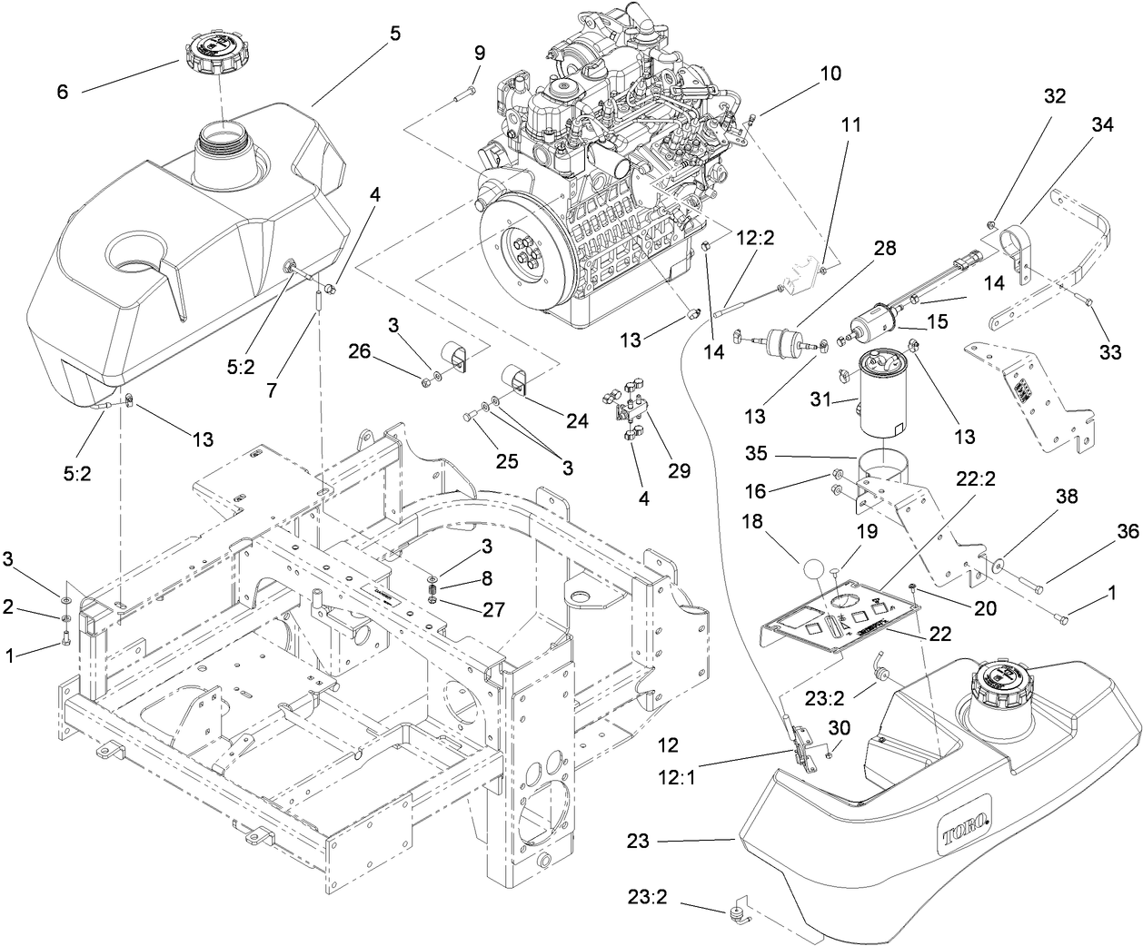Fuel System and Throttle Control Assembly