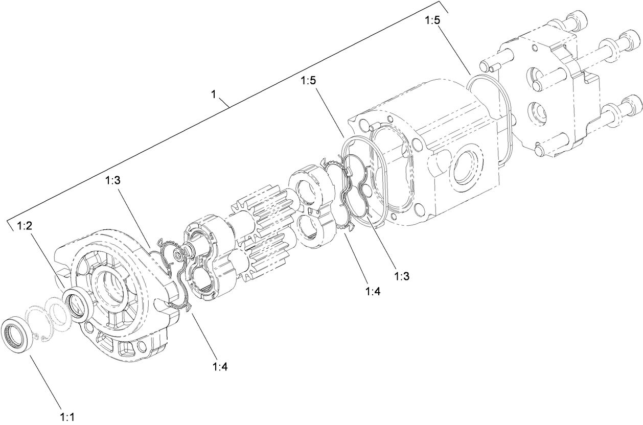 Hydraulic Gear Motor Assembly No. 114-4940