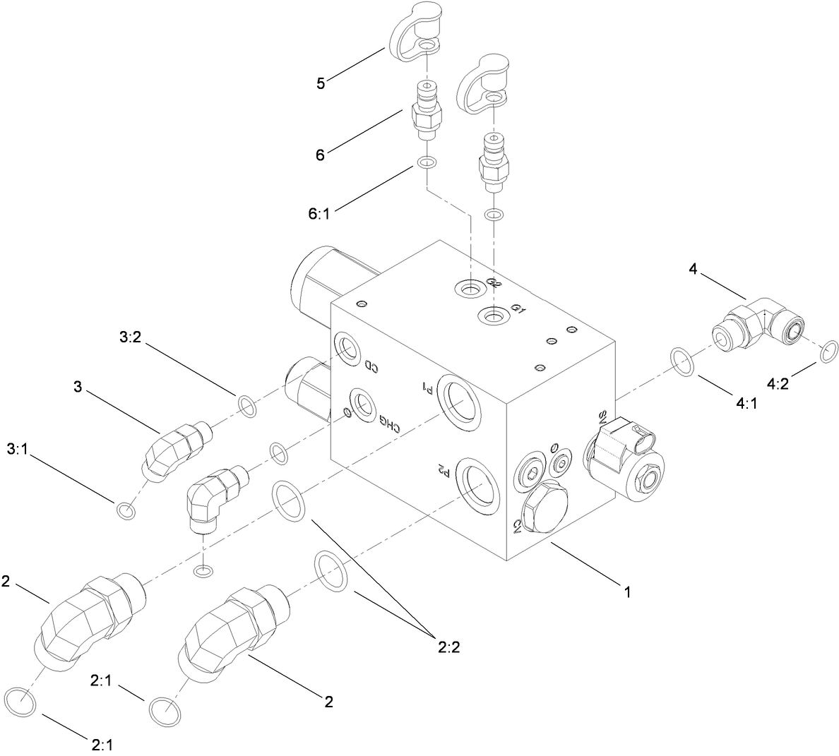 4 Wheel Drive Hydraulic Manifold Assembly