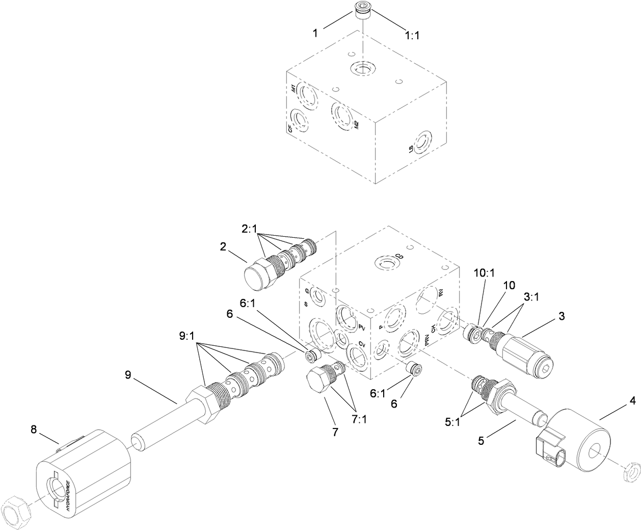 Hydraulic Manifold Assembly No. 110-6065