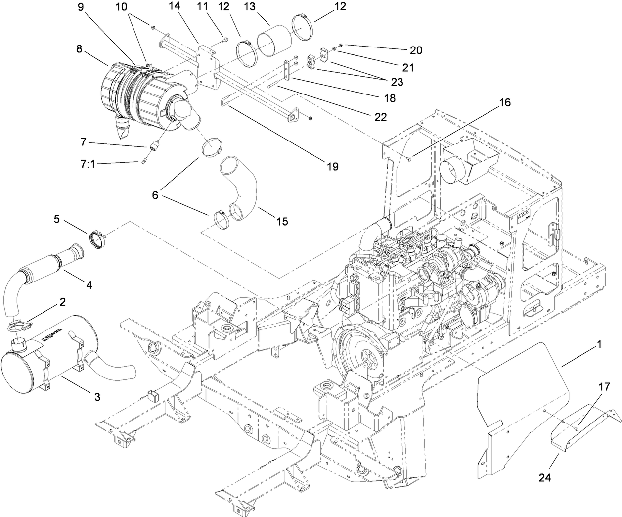 Air Cleaner and Muffler Assembly