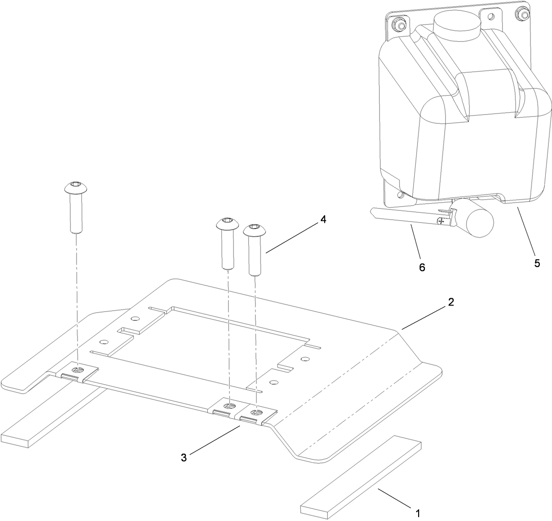 Fluid Washer Tank  Cab Assembly