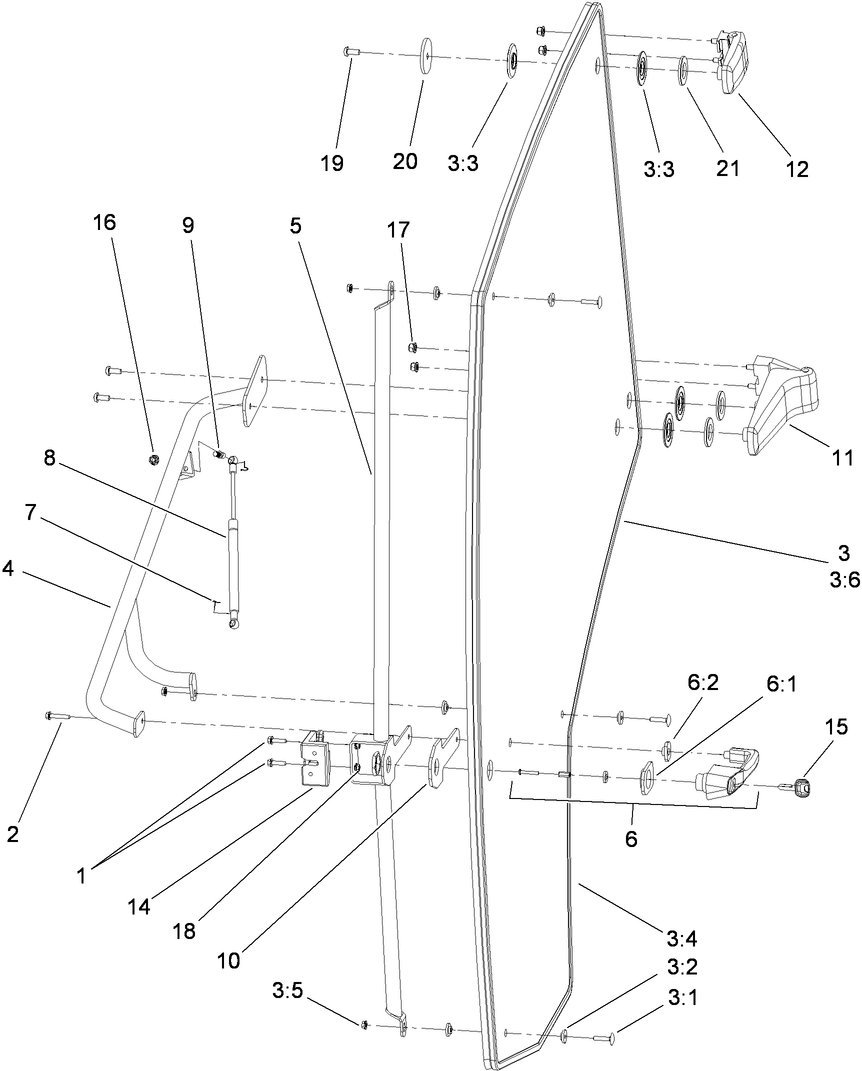 Left Door Cab Assembly