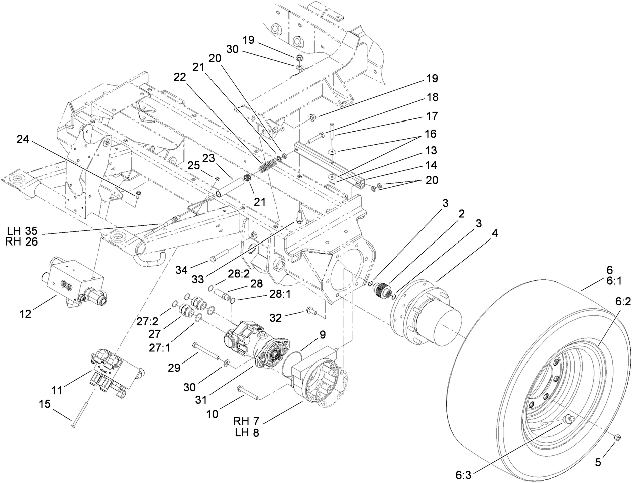 Front Axle and Brake Assembly