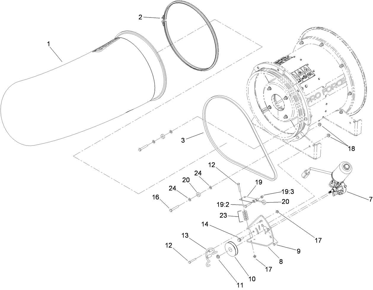 Nozzle, Belt and Guard Assembly