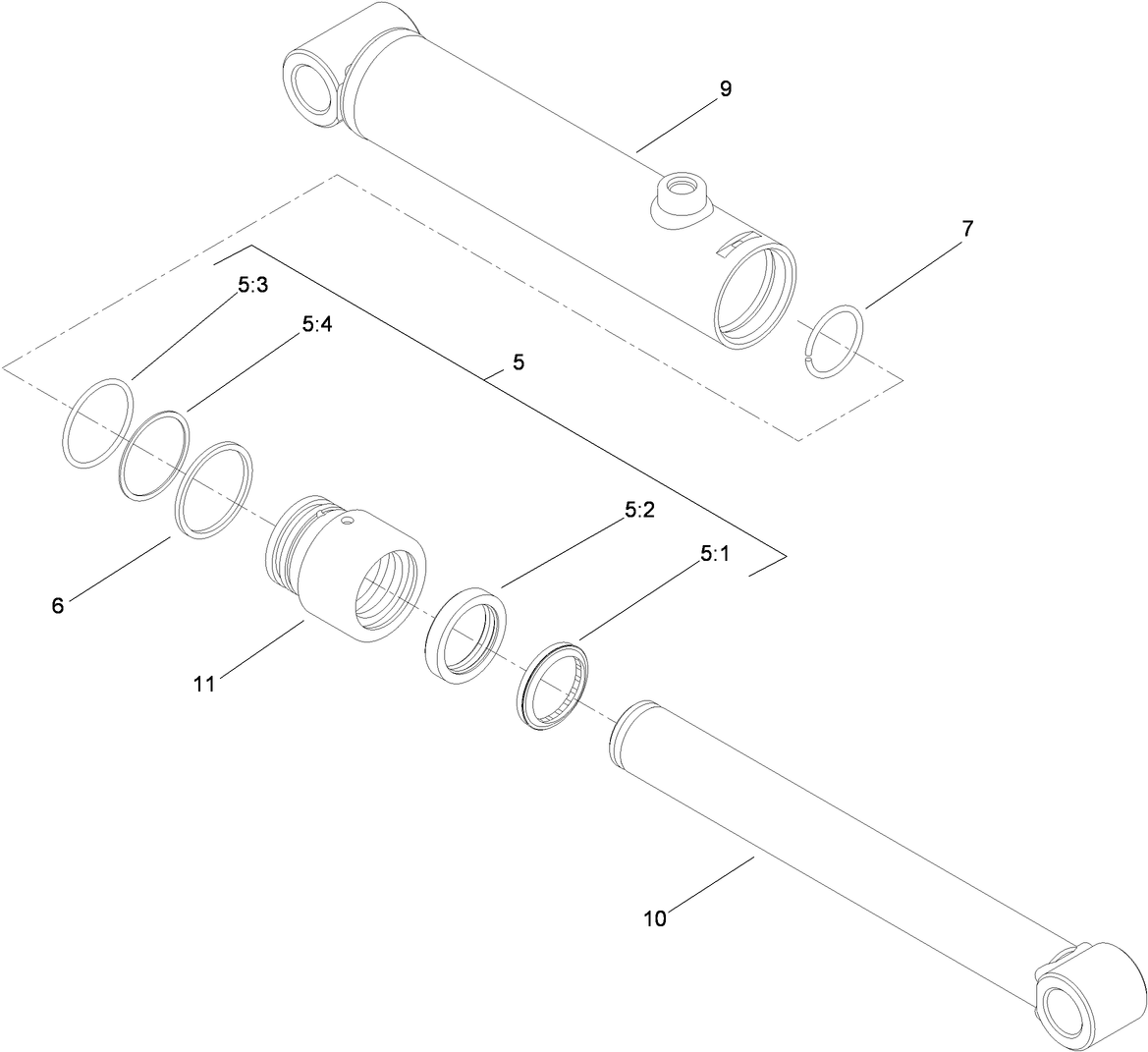 Hydraulic Cylinder Assembly No. 105-1030