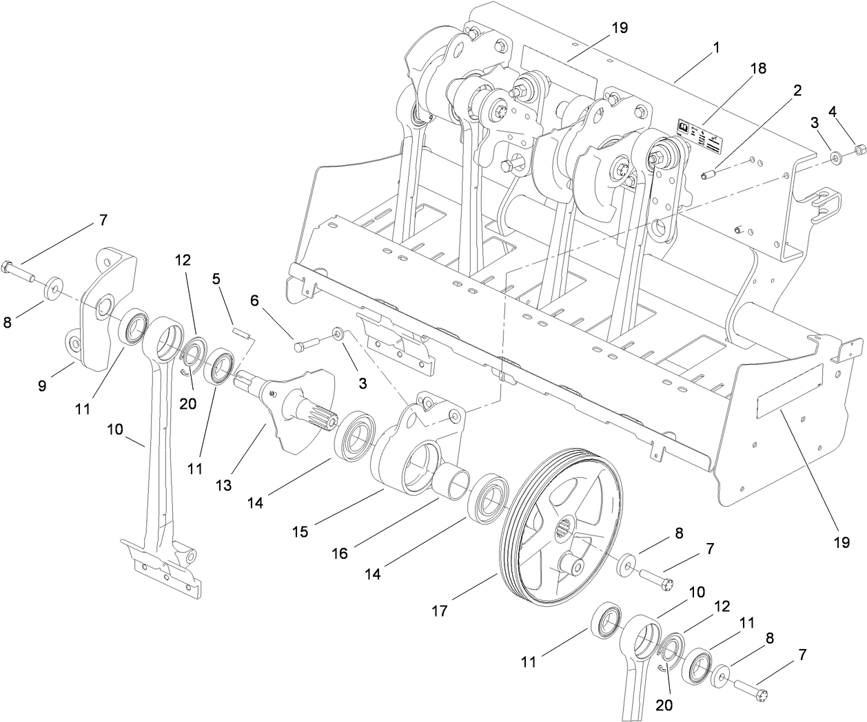Coring Head Crank No. 1 and 2 Assembly