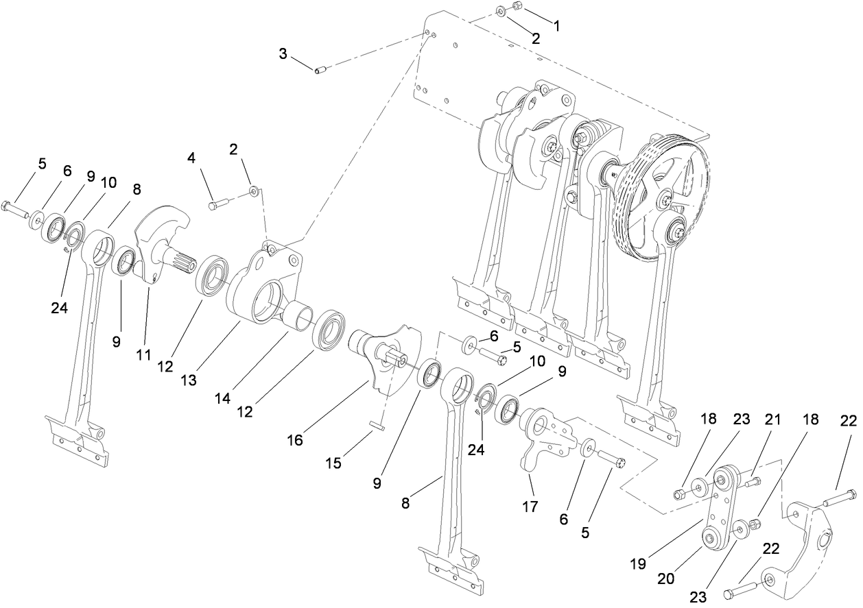 Coring Head Crank No. 5 and 6 Assembly