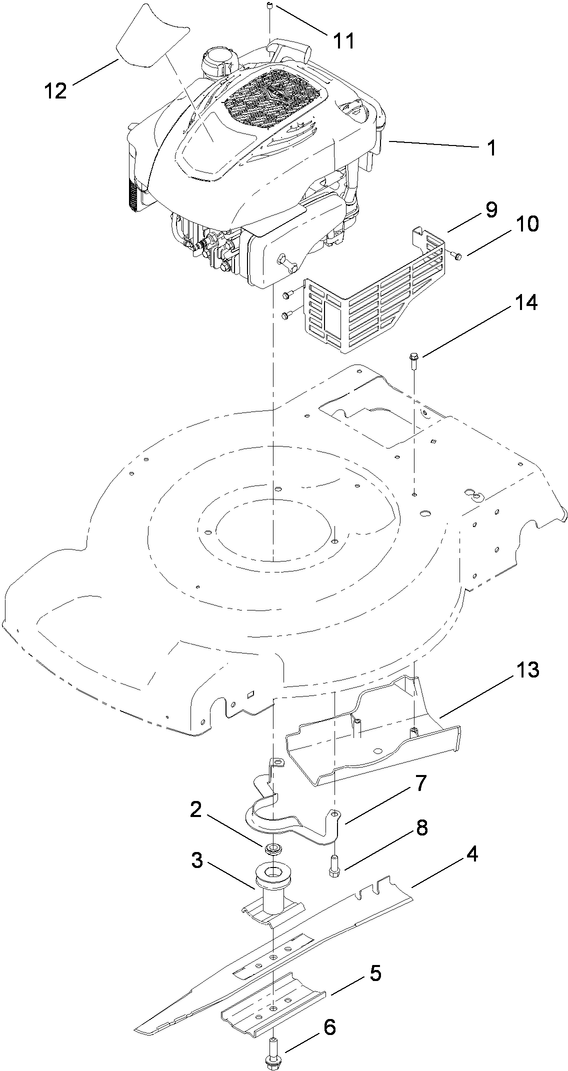 Engine and Blade Assembly