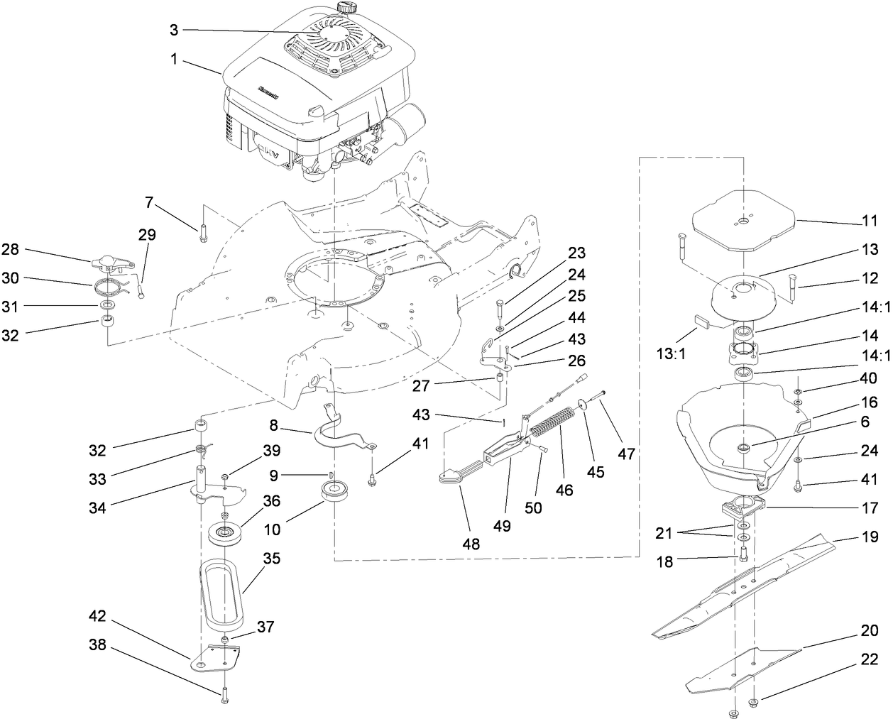 Engine and Blade Assembly