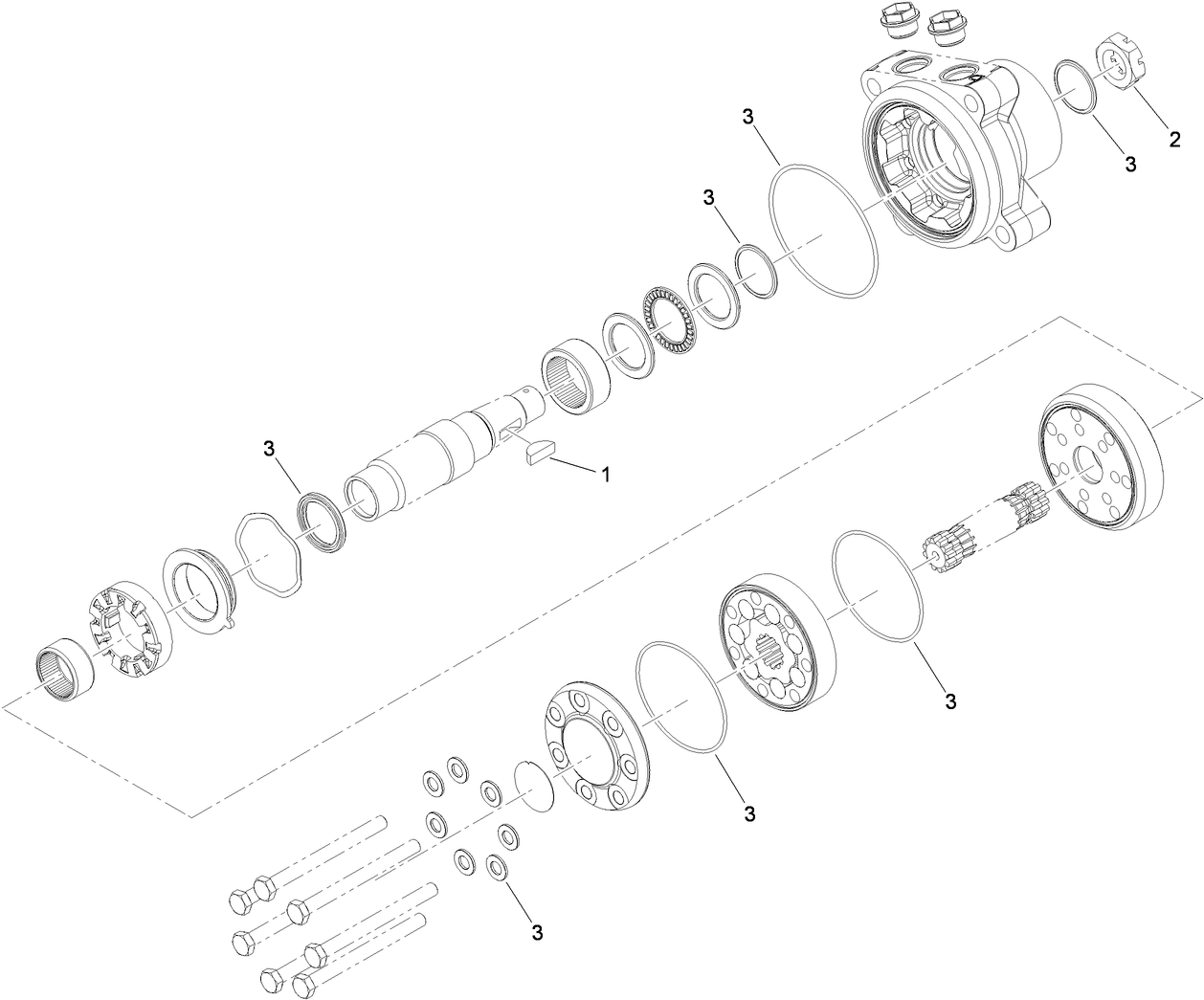 Hydraulic Motor Assembly No. 112-8357 (CCW)