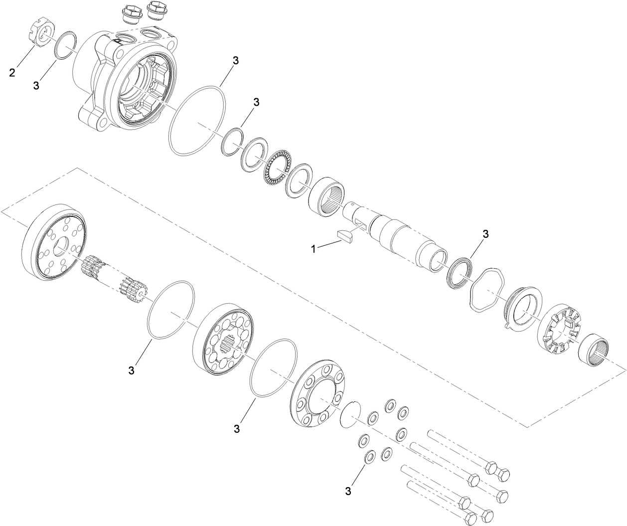 Hydraulic Motor Assembly No. 112-8358 (CW)