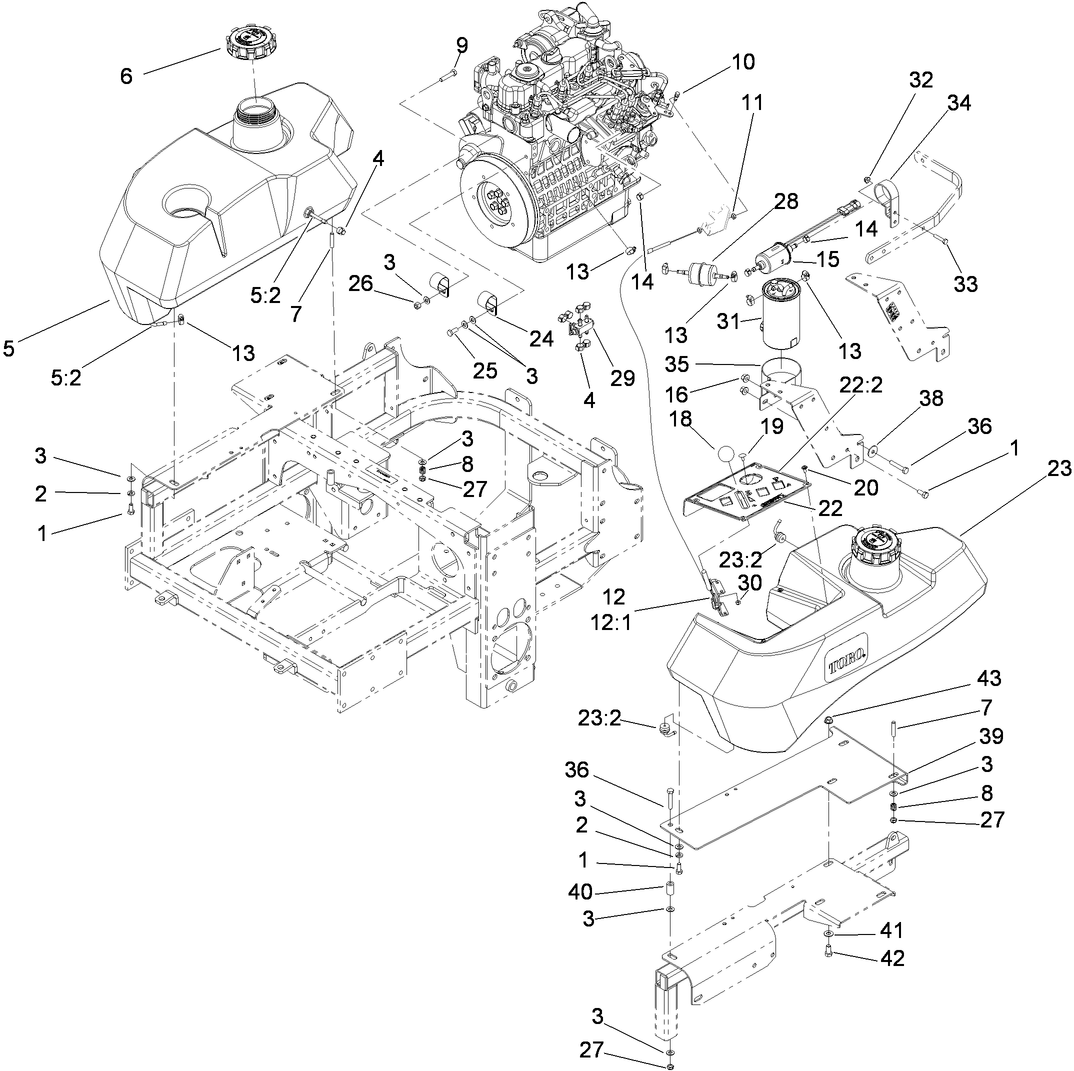 Fuel System and Throttle Control Assembly