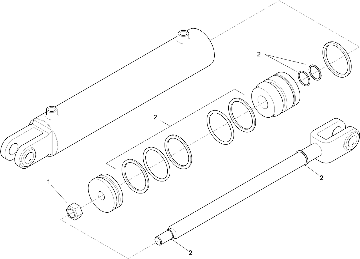 Hydraulic Cylinder Assembly No. 115-4948-01 (12in)