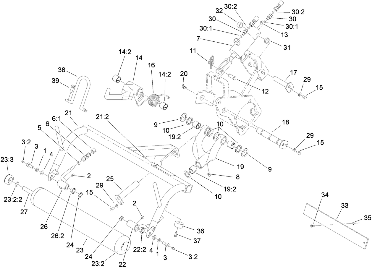 Left Hand Pull Frame Assembly